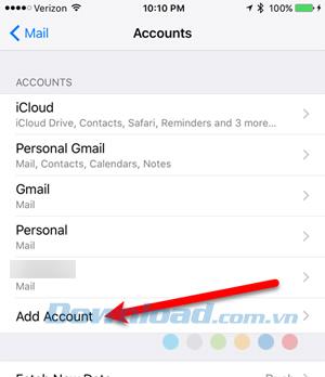 Instructions for adding and deleting email accounts on Mac, iPhone and iPad