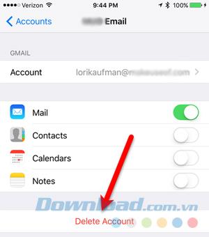 Instructions for adding and deleting email accounts on Mac, iPhone and iPad