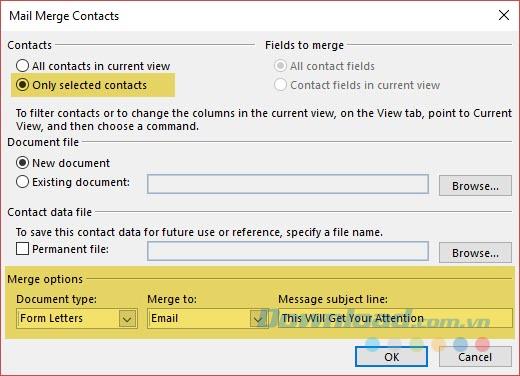 Massenversand personalisierter Nachrichten in Outlook mit Seriendruck