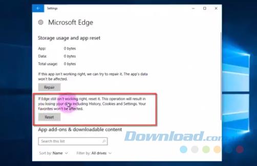 How to quickly reset Microsoft Edge on Windows 10