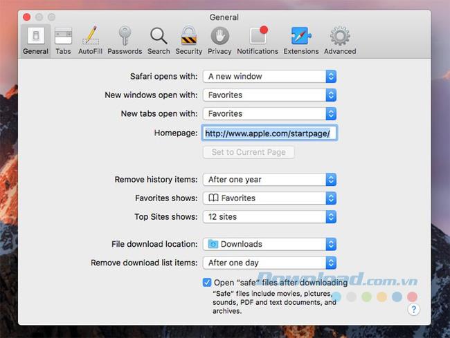 Instructions to turn off the automatic file decompression feature of Safari on macOS