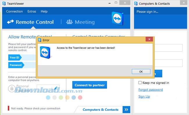 teamviewer service could not be started