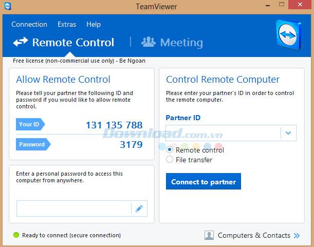 Instructions on how to anonymize and turn off online status on TeamViewer