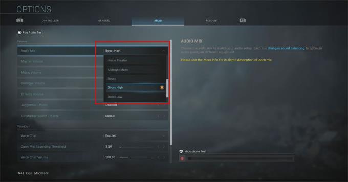 Instructions to adjust footsteps in Call of Duty: Warzone