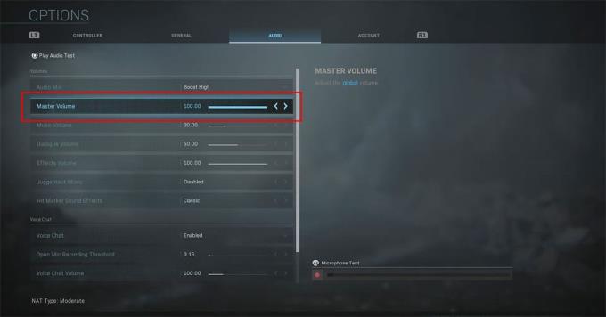 Instructions to adjust footsteps in Call of Duty: Warzone