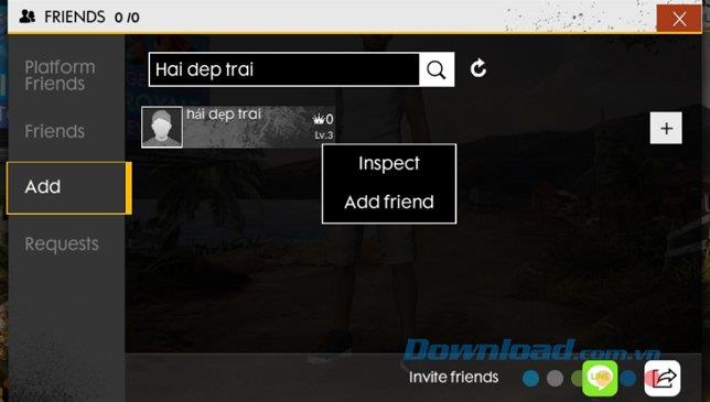 How to make friends in Garena Free Fire