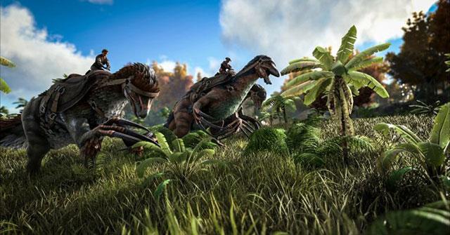 ARK Survival Evolved: The dinosaurs have the largest load on the ground