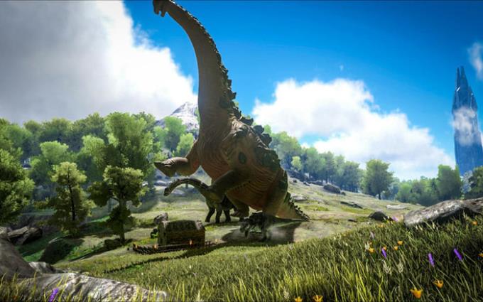 ARK Survival Evolved: The dinosaurs have the largest load on the ground