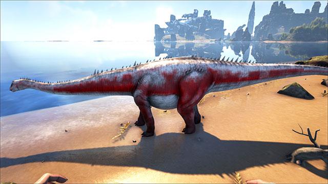 ARK Survival Evolved: The dinosaurs have the largest load on the ground