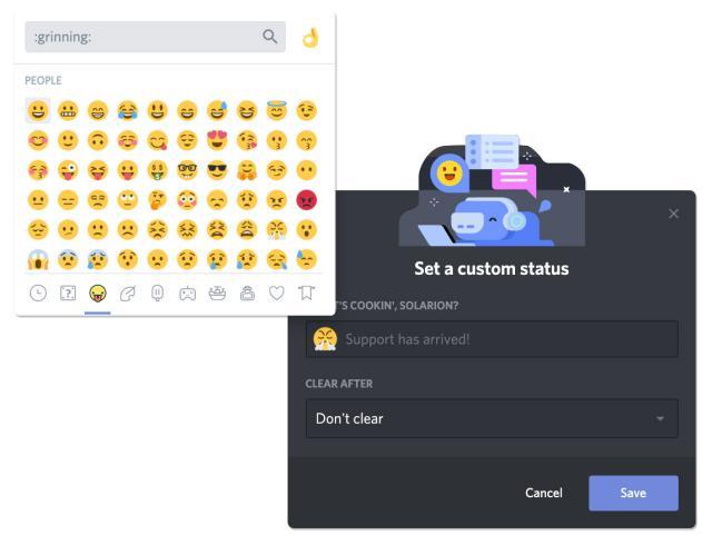 How to create and edit status on Discord