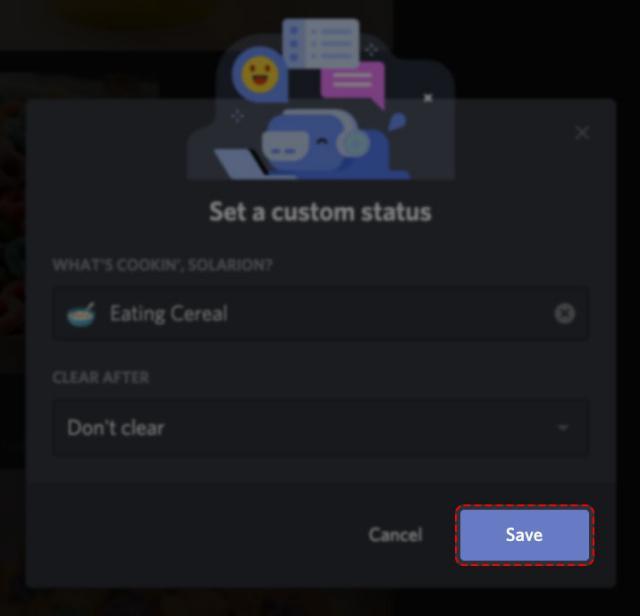 How to create and edit status on Discord