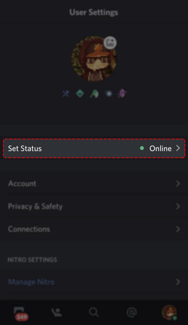 How to create and edit status on Discord