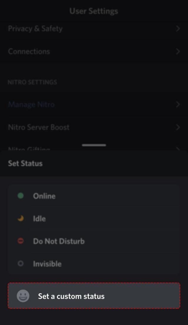 How to create and edit status on Discord