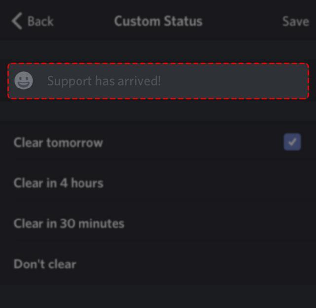 How to create and edit status on Discord