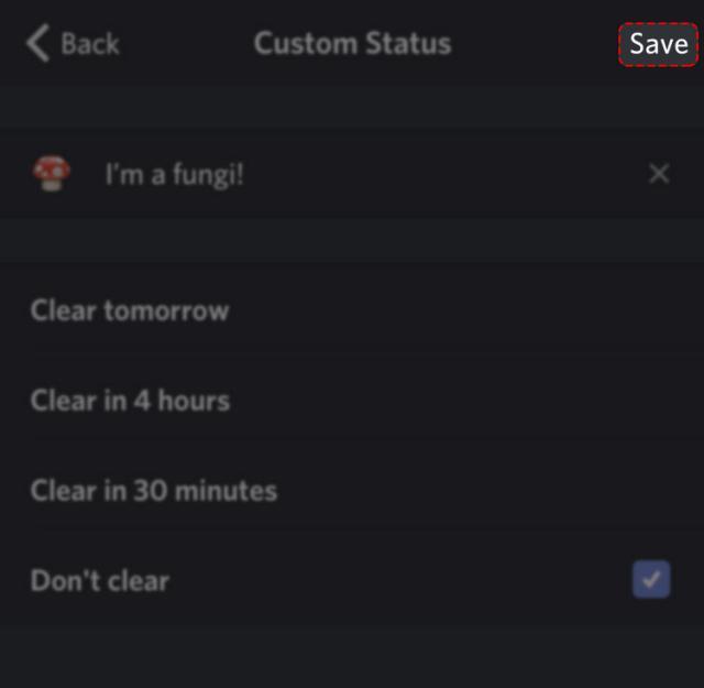 How to create and edit status on Discord