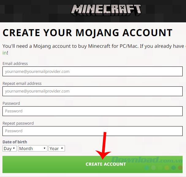 كيفية التسجيل وإنشاء حساب Minecraft على جهاز الكمبيوتر الخاص بك