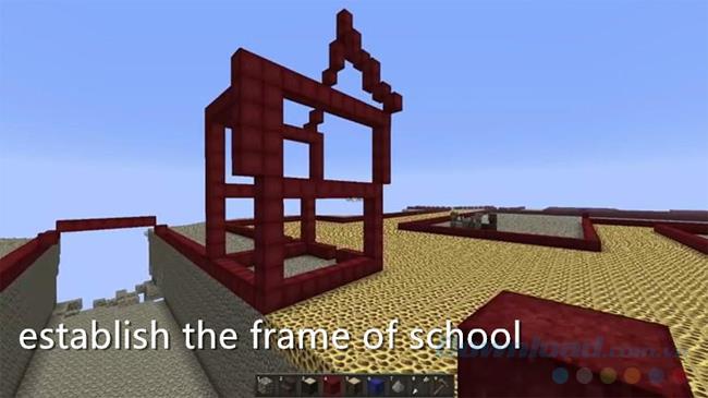 How to build a school and class in the game Minecraft