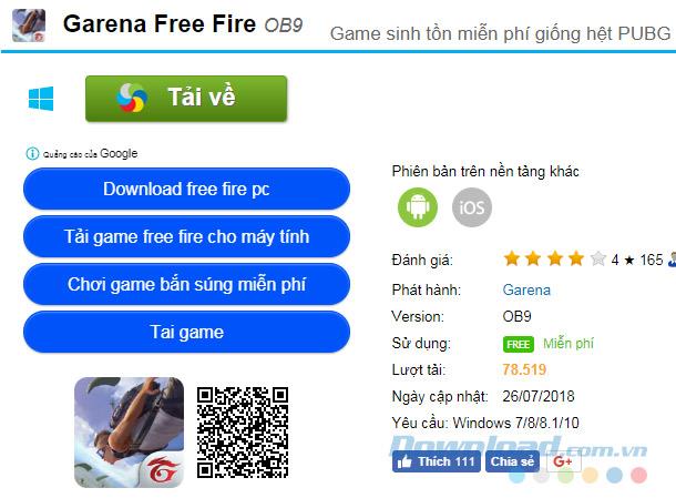 How to download and install the game Garena Free Fire on any device