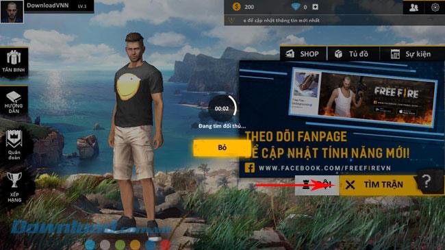 Instructions to play Garena Free Fire on mobile