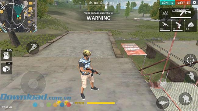 Instructions to play Garena Free Fire on mobile