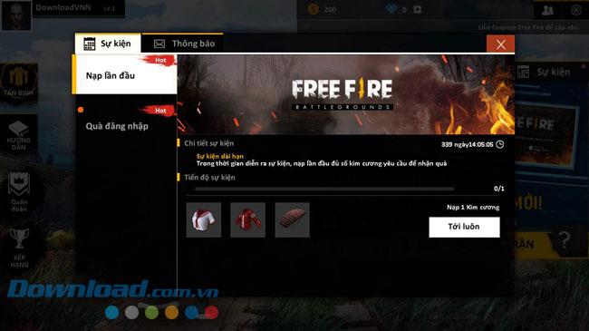 Instructions to play Garena Free Fire on mobile