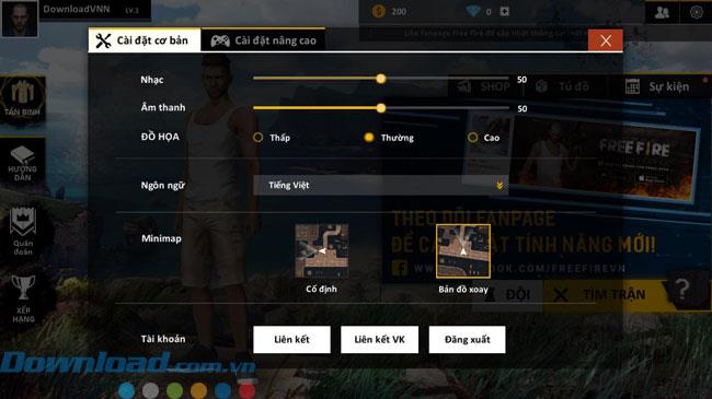 Instructions to play Garena Free Fire on mobile