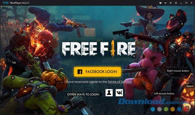 Install the keyboard to play Garena Free Fire on the computer