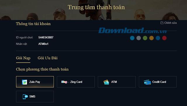 Instructions for loading PUBG Mobile VN card