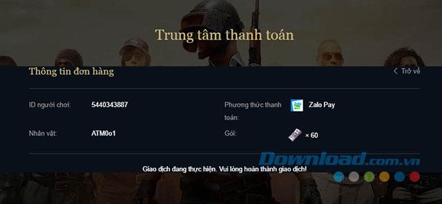 Instructions for loading PUBG Mobile VN card