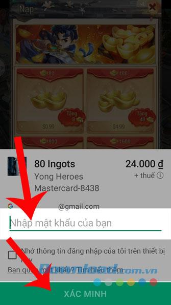Petunjuk untuk memuat kartu permainan Yong Heroes