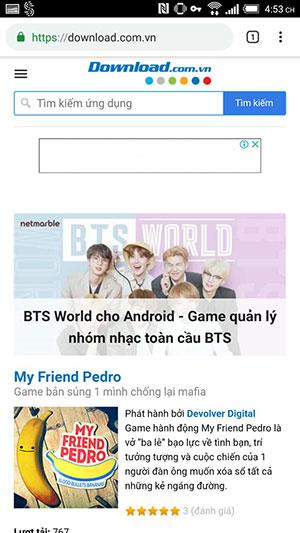 Instructions to install the game BTS World on the phone