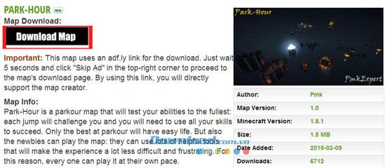 Anweisungen zum Herunterladen und Installieren von MAP for Minecraft