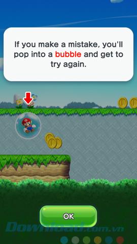 Instruksi untuk memainkan game Super Mario Run di ponsel