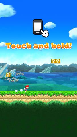 Instruções para jogar o jogo Super Mario Run no celular