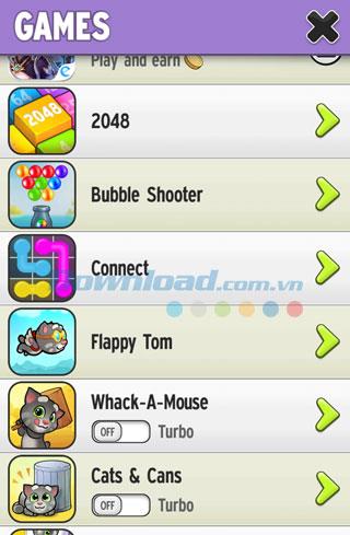 Instructions to play the game My Talking Tom