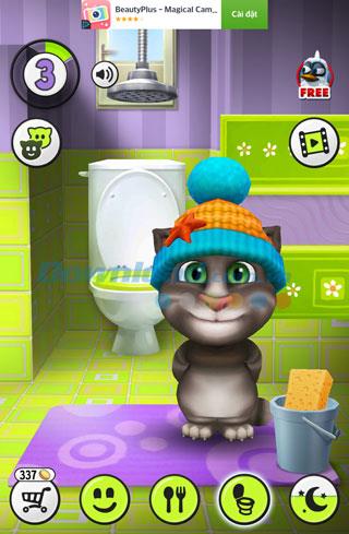 Instructions to play the game My Talking Tom