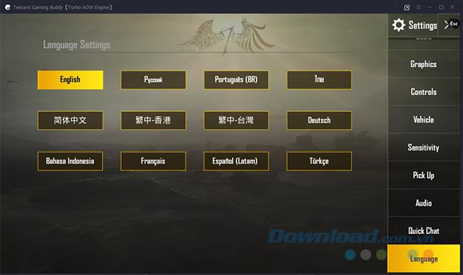Siapkan keyboard virtual untuk memainkan PUBG Mobile di Tencent Gaming Buddy