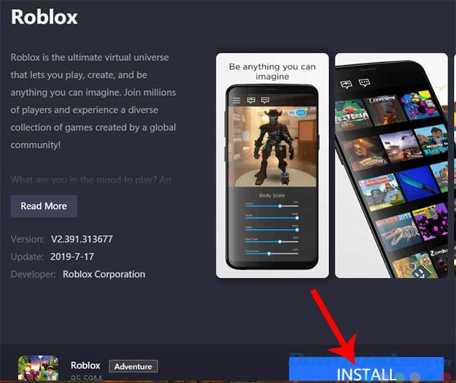 Instructions on how to install Roblox FREE on Windows 7/8/10