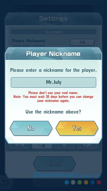 How to rename characters playing Pokemon Masters