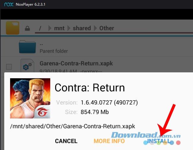 How to download and install the game Garena Contra: Return on the computer