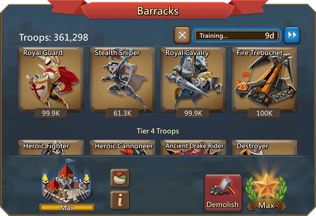 The basic information for new players Lords Mobile