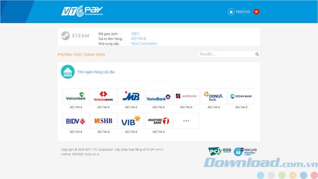 Instruction for payment in Vietnamese Dong on Steam