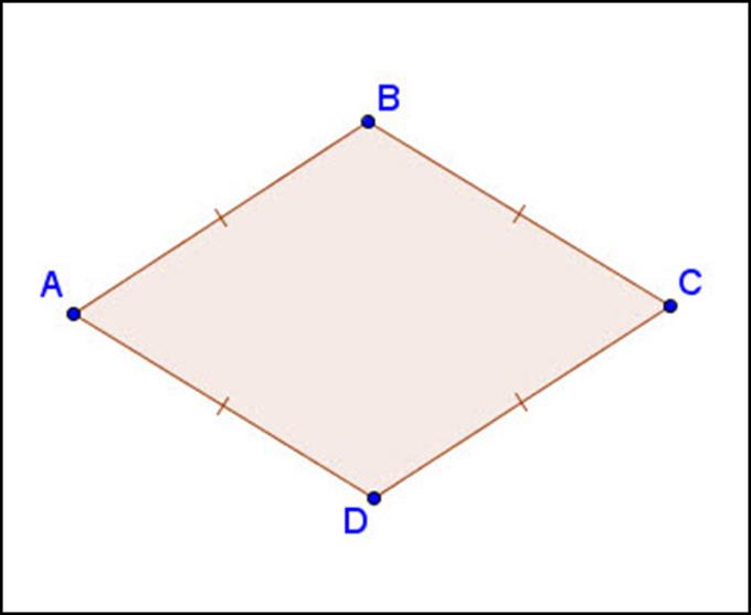 La formula per calcolare l'area esatta di un rombo, il perimetro di un rombo