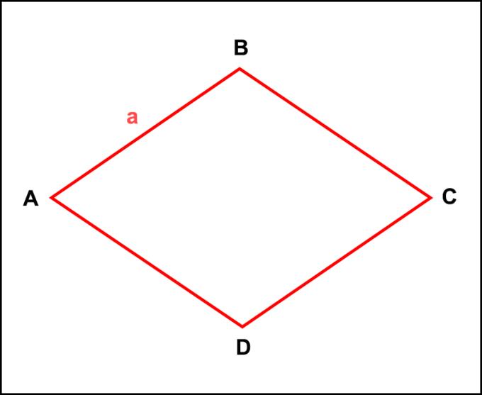 Bir eşkenar dörtgenin tam alanını, bir eşkenar dörtgenin çevresini hesaplamak için formül
