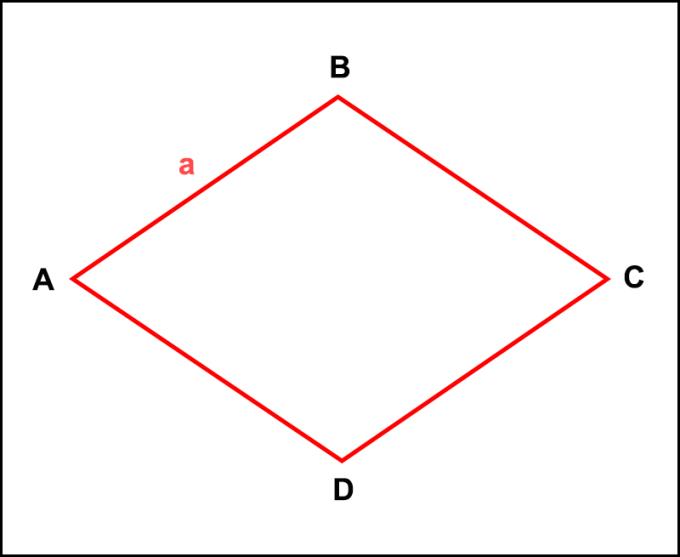 The formula for calculating the exact area of ​​a rhombus, perimeter of a rhombus