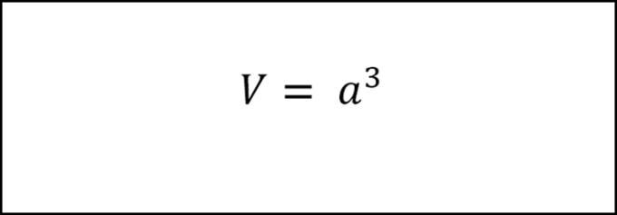 एक घन के क्षेत्रफल और आयतन की गणना के सूत्र के उदाहरण हैं
