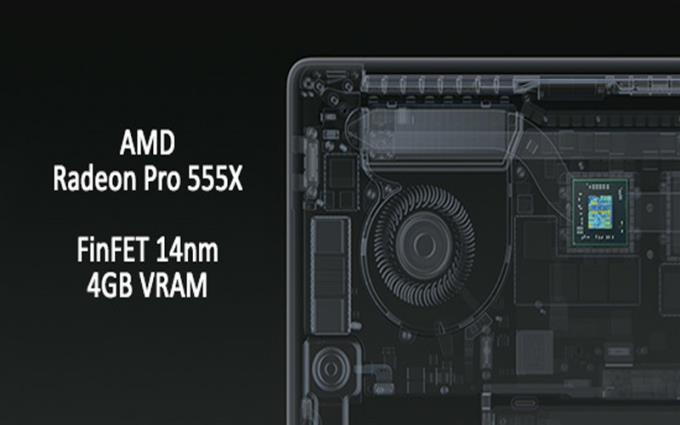 AMD Radeon Pro 555X कार्ड की शक्ति का मूल्यांकन करें