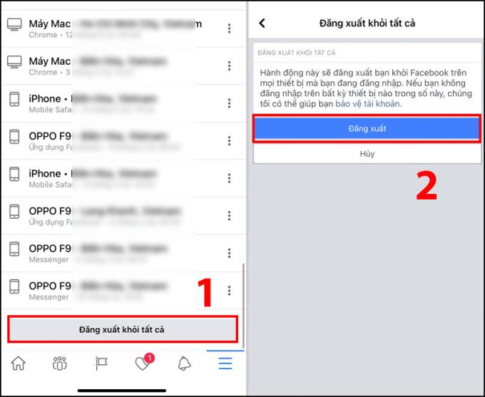 Cara log keluar dari Facebook, Messenger pada peranti lain dari jauh