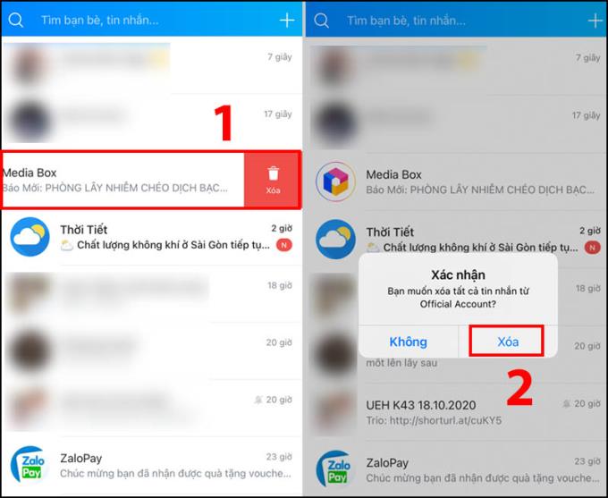 What is Zalo Media Box?  How to delete, block messages from Zalo Official Account