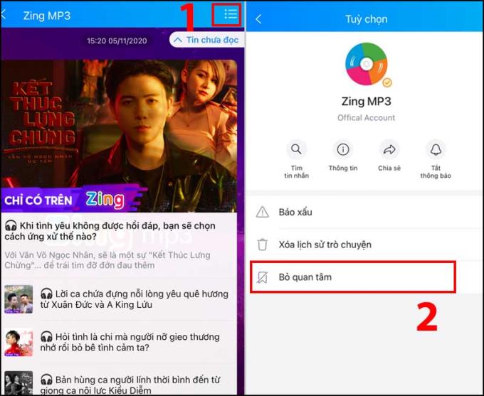 What is Zalo Media Box?  How to delete, block messages from Zalo Official Account